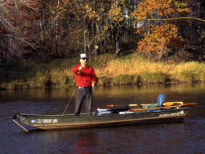 Anchored Jonboat