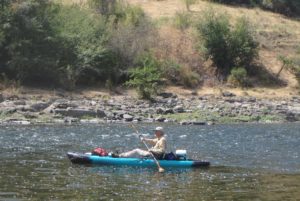 Tim kayak Fishing the Grande Ronde