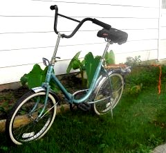 A folding bike used for Smallmouth Bass fishing.