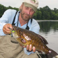 This 4-pound-plus evening smallmouth loved the quiet Foamy Pete.