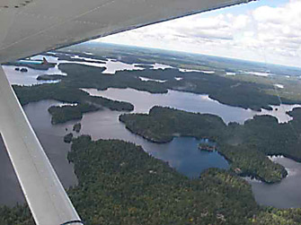 View from the float plane window