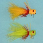 Foam Weedless Roundhead Popper in yellow or chartreuse