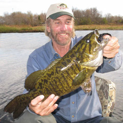 Tim catches lunkers, too, with this hat.